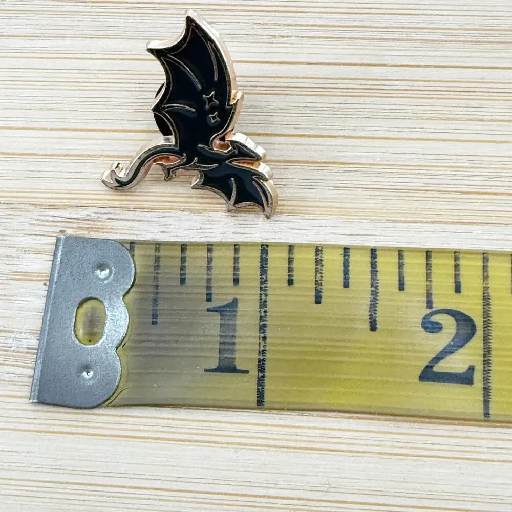 Mini Black Flying Dragon Enamel Pin